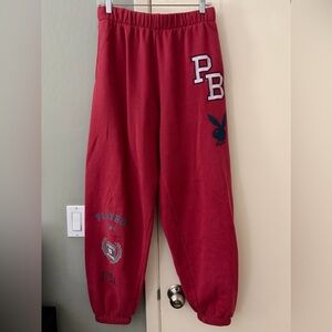 PacSun Red Playboy Joggers